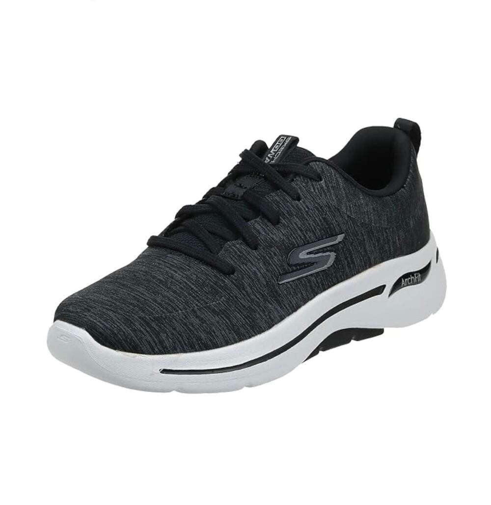 NWOB Skechers Go Walk Arch Fit Air Cooled Lace Up Sneakers Women's 8.5 Black
